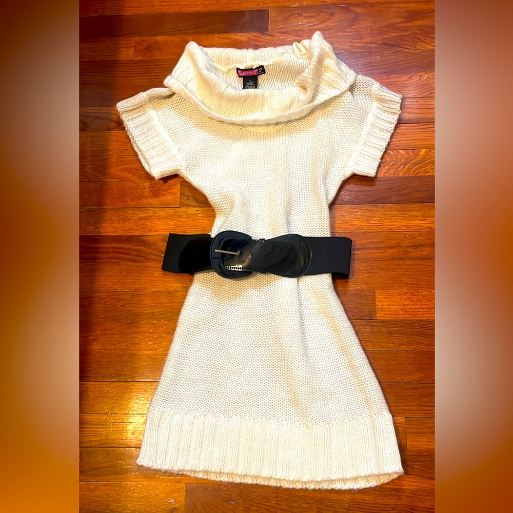 Sweater dress size small with belt